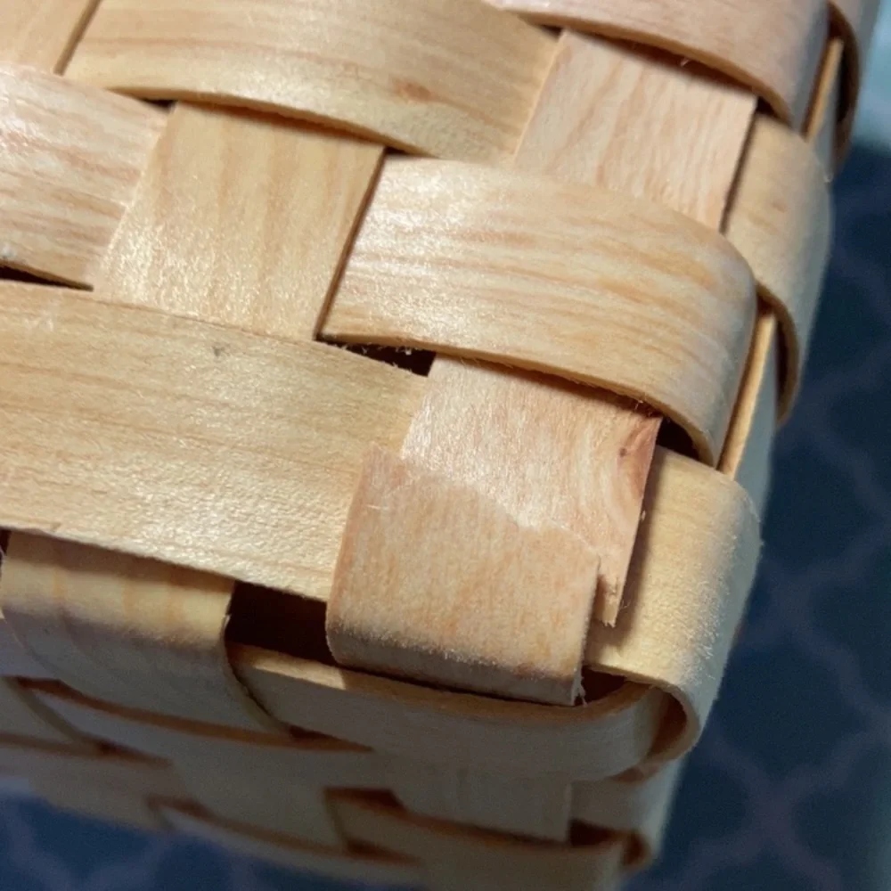 Woven Wooden Picnic Basket Small